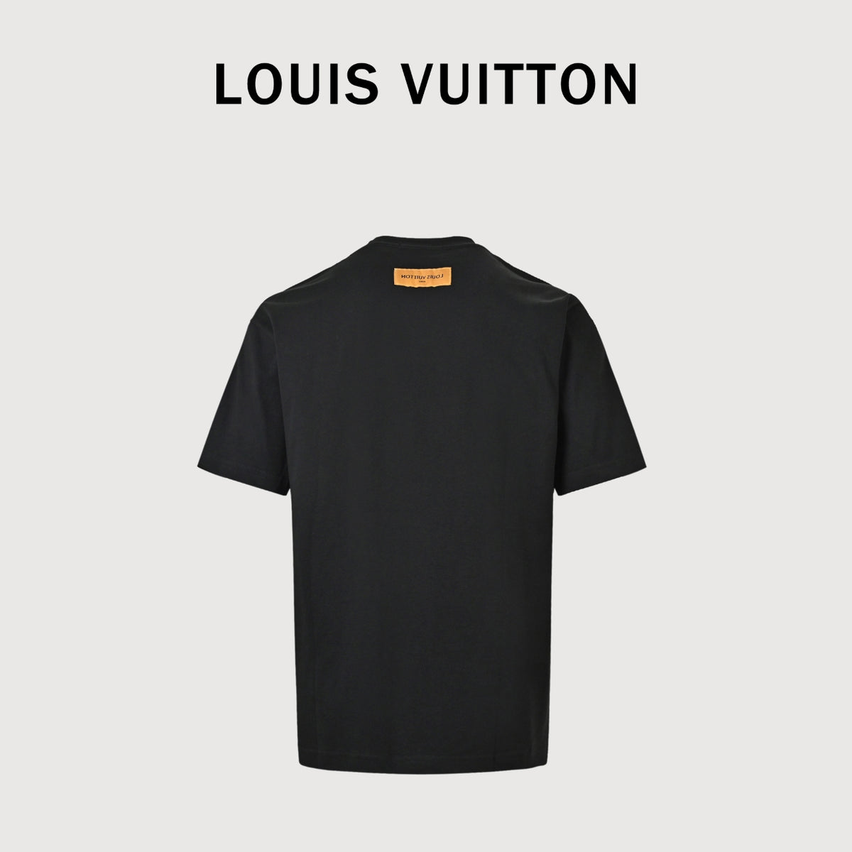 Louis Vuitton LV Gradient Monogram Embroidered Mirrored-Script Short-Sleeve T-Shirt Black