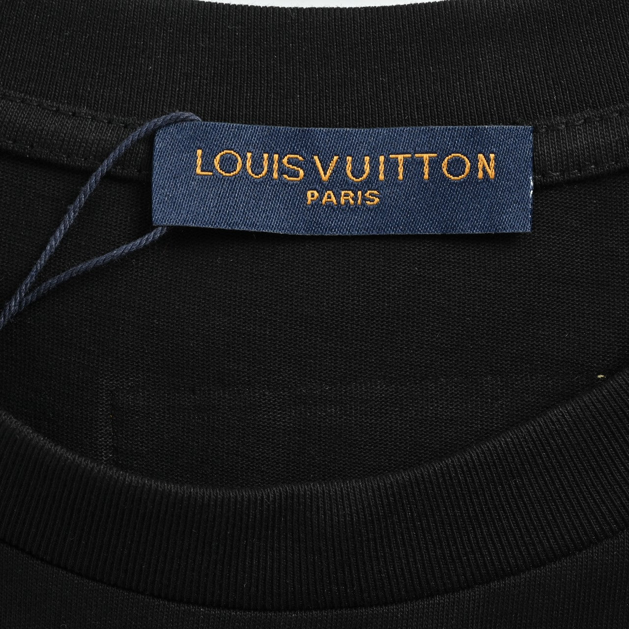 Louis Vuitton LV Gradient Monogram Embroidered Mirrored-Script Short-Sleeve T-Shirt Black