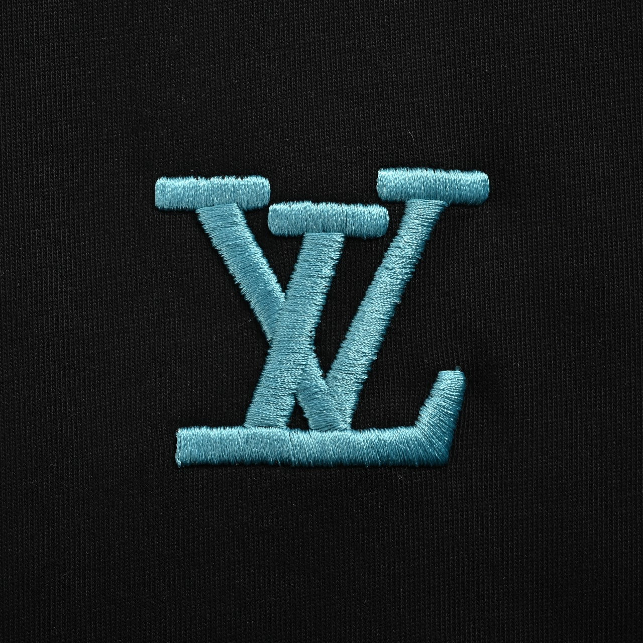Louis Vuitton LV Gradient Monogram Embroidered Mirrored-Script Short-Sleeve T-Shirt Black