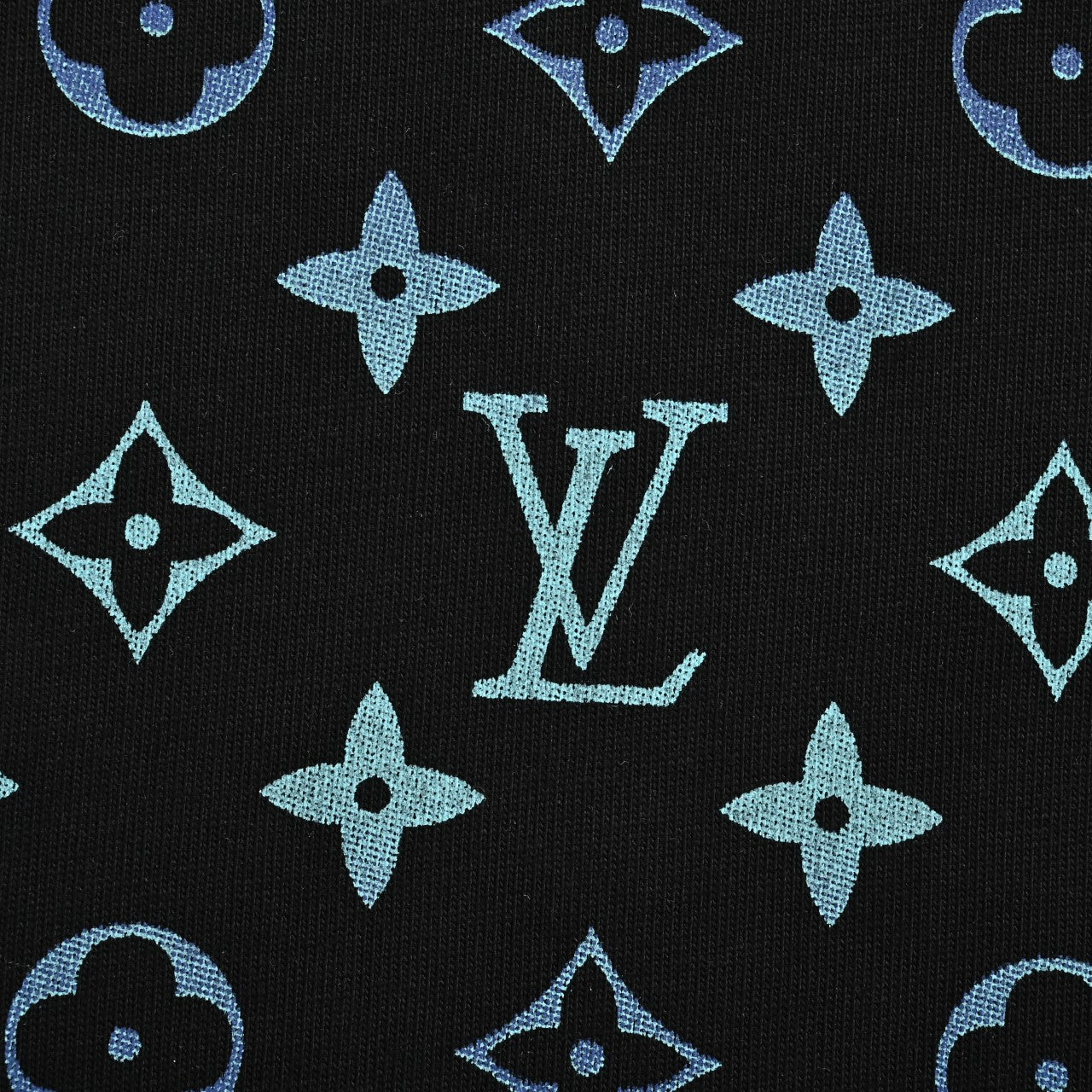 Louis Vuitton LV Gradient Monogram Embroidered Mirrored-Script Short-Sleeve T-Shirt Black