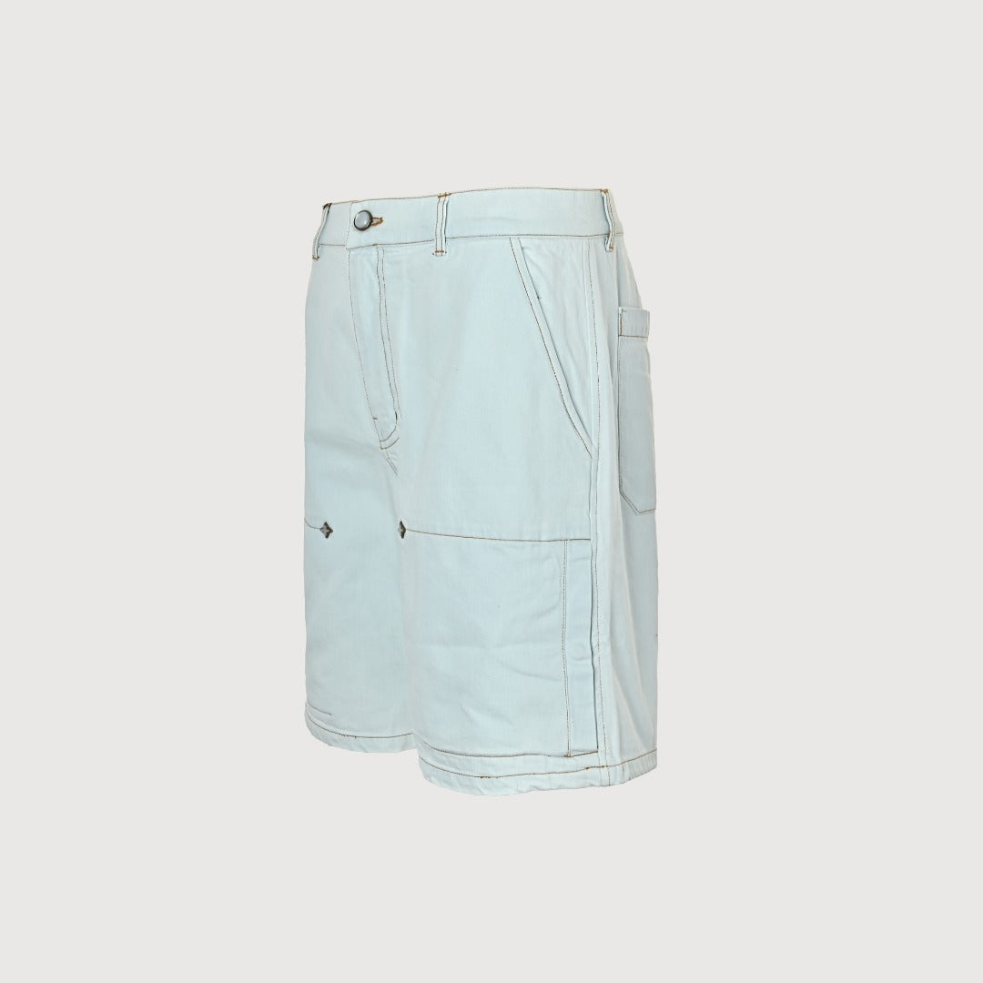 Louis Vuitton 26SS Blooming Floral Series Embroidered Denim Shorts Ice Blue