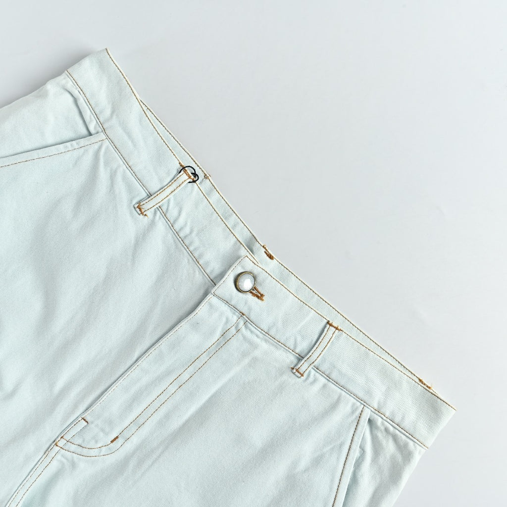 Louis Vuitton 26SS Blooming Floral Series Embroidered Denim Shorts Ice Blue