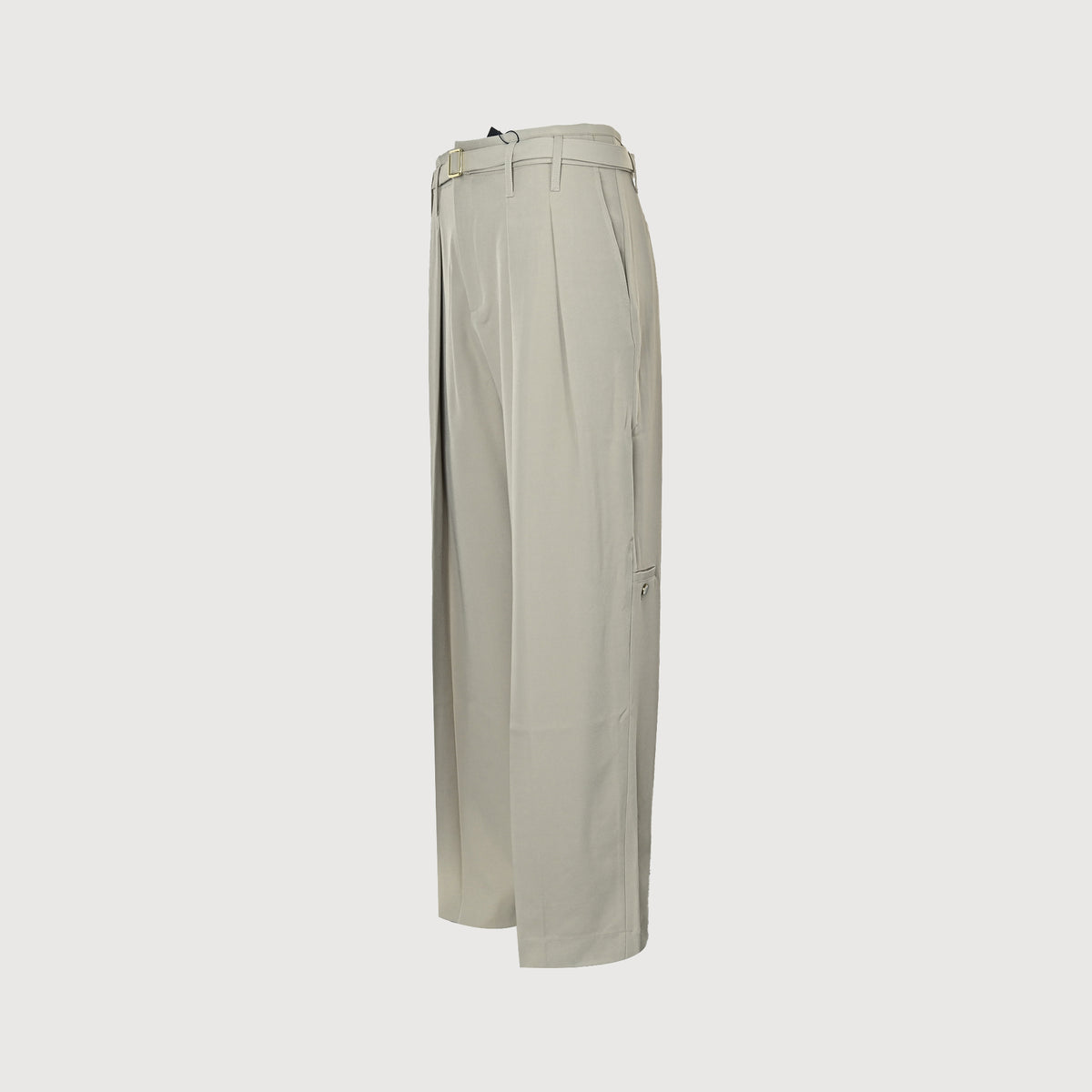 Louis Vuitton LV Belted Wide-Leg Dress Trousers Stone