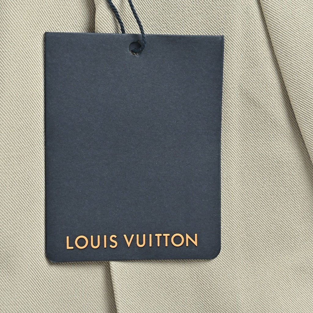Louis Vuitton LV Belted Wide-Leg Dress Trousers Stone
