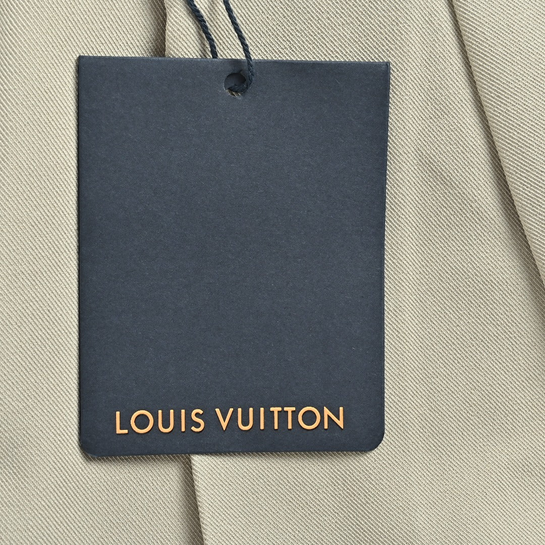 Louis Vuitton LV Belted Wide-Leg Dress Trousers Stone