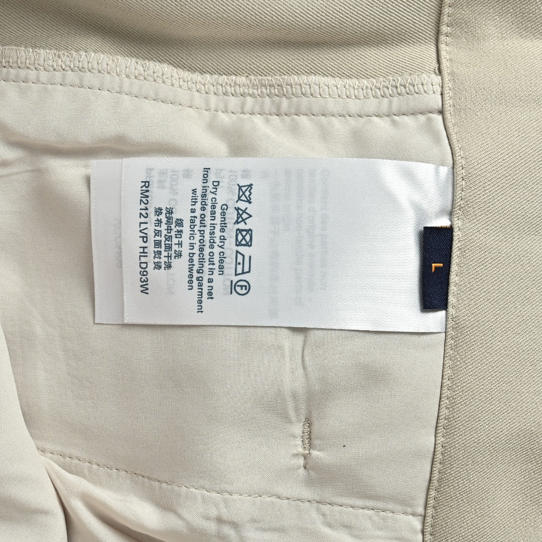 Louis Vuitton LV Belted Wide-Leg Dress Trousers Stone