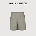 Louis Vuitton LV Monogram Jacquard Ripstop Athletic Shorts Stone