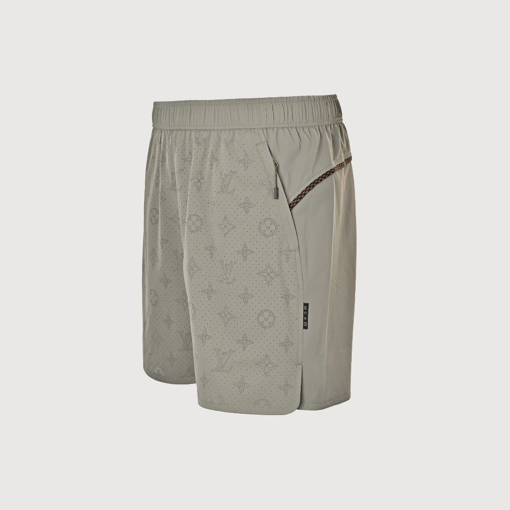 Louis Vuitton LV Monogram Jacquard Ripstop Athletic Shorts Stone