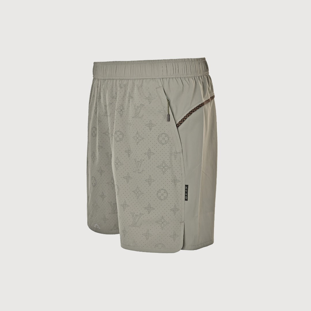 Louis Vuitton LV Monogram Jacquard Ripstop Athletic Shorts Stone