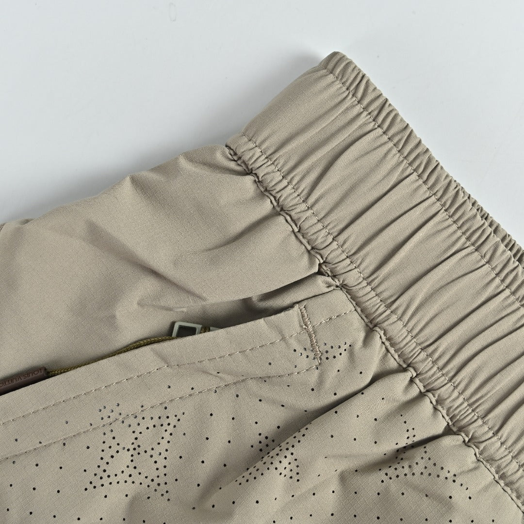 Louis Vuitton LV Monogram Jacquard Ripstop Athletic Shorts Stone