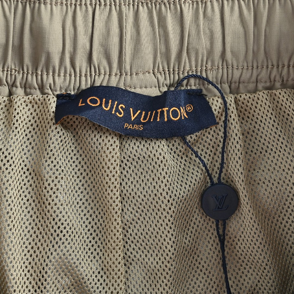 Louis Vuitton LV Monogram Jacquard Ripstop Athletic Shorts Stone