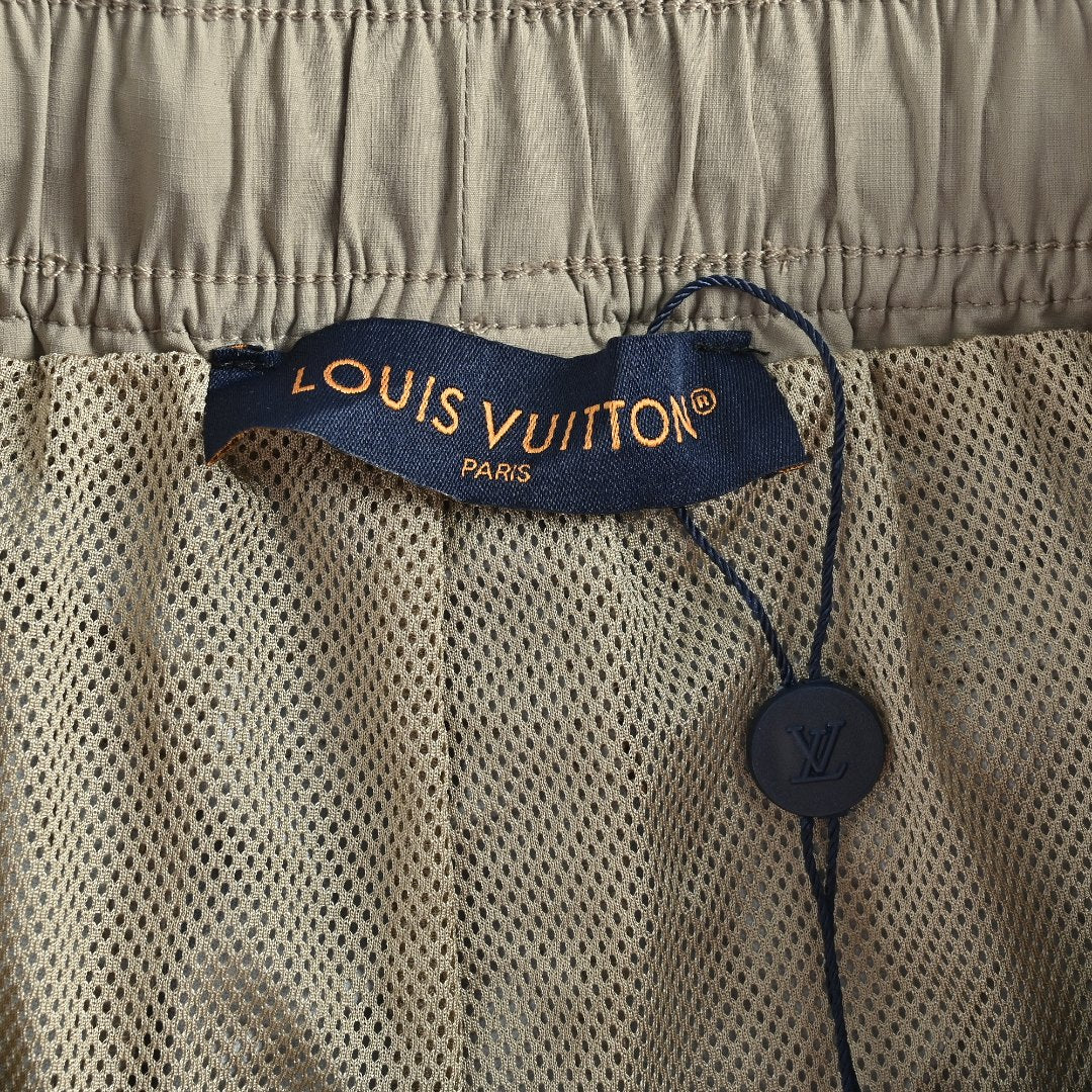 Louis Vuitton LV Monogram Jacquard Ripstop Athletic Shorts Stone