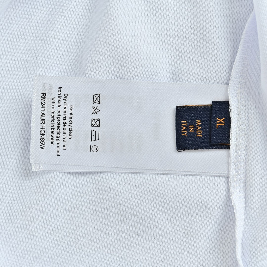 Louis Vuitton LV Denim-Fabric Letter Logo Short-Sleeve T-Shirt Ice Blue