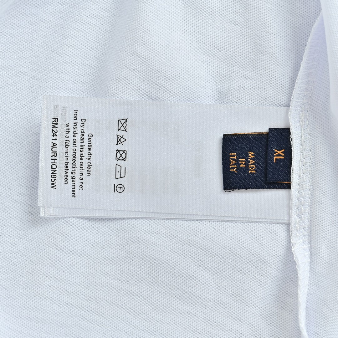 Louis Vuitton LV Denim-Fabric Letter Logo Short-Sleeve T-Shirt Ice Blue