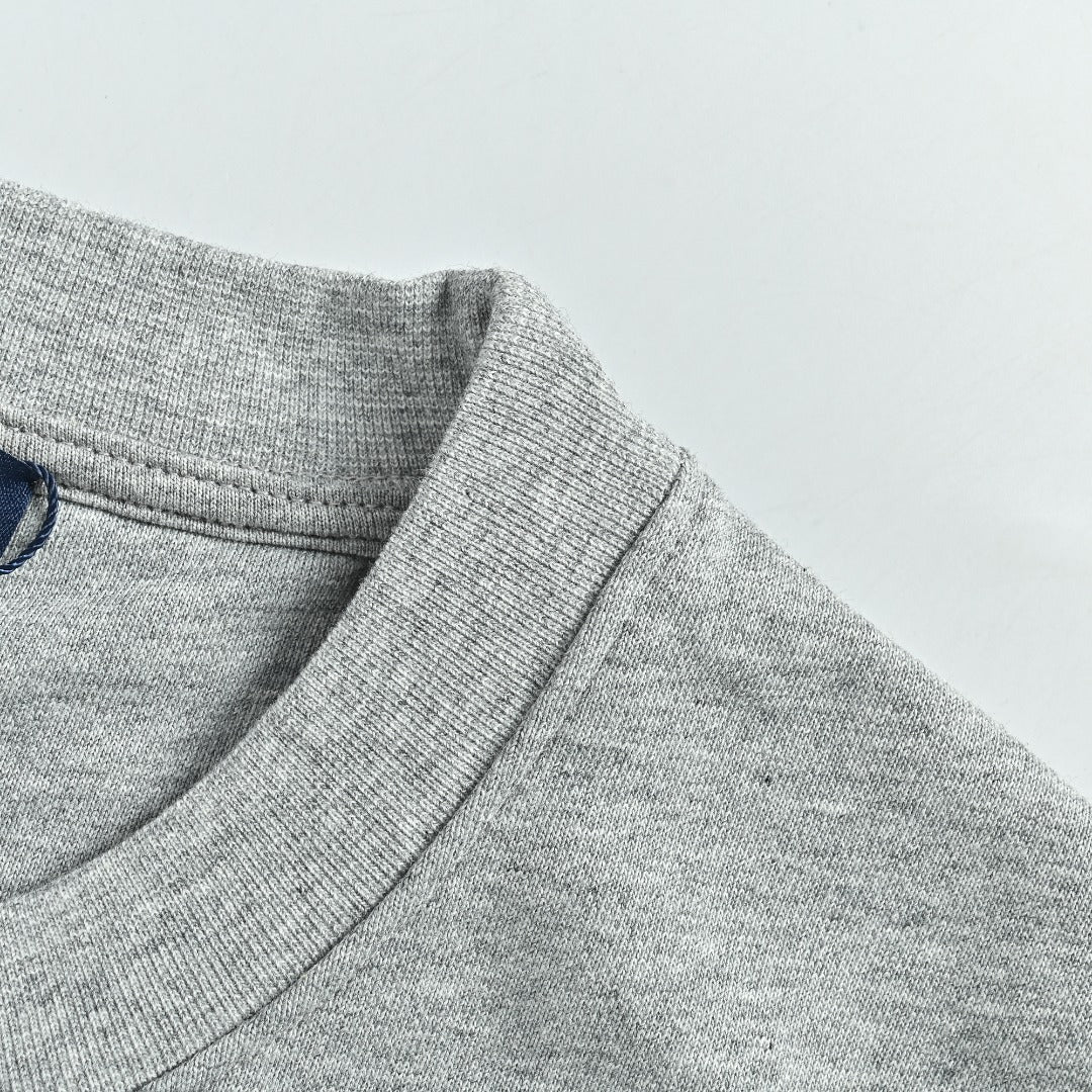 Louis Vuitton 26FW LV Marque Déposée Embroidered Crew-Neck Sweatshirt Grey Marl