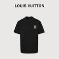 Louis Vuitton LV Star-Burst Mini Logo Embroidered Short-Sleeve T-Shirt Black
