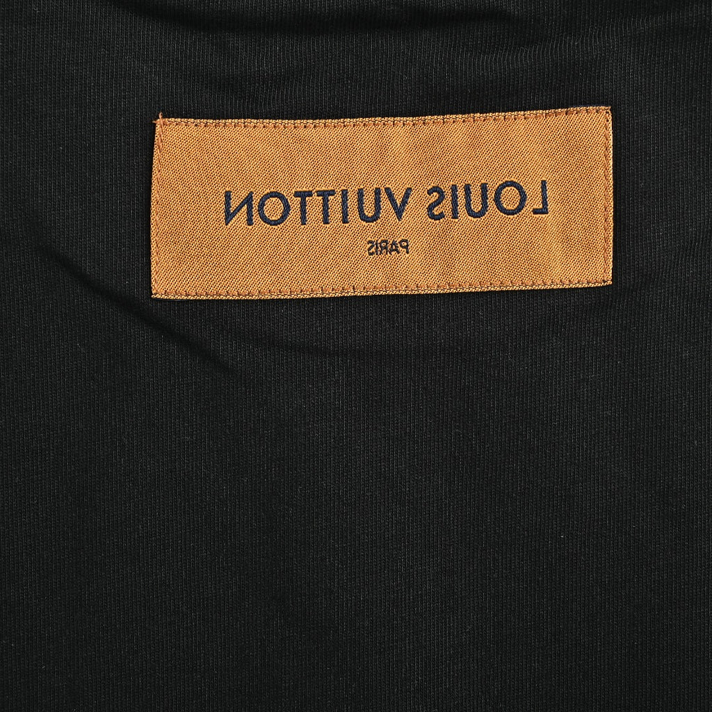 Louis Vuitton LV Star-Burst Mini Logo Embroidered Short-Sleeve T-Shirt Black