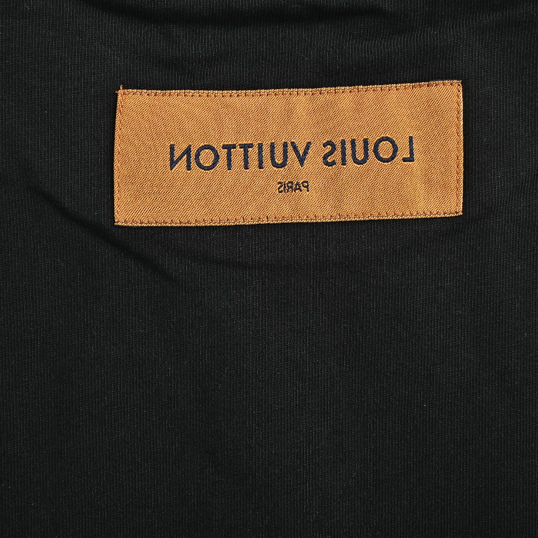 Louis Vuitton LV Star-Burst Mini Logo Embroidered Short-Sleeve T-Shirt Black
