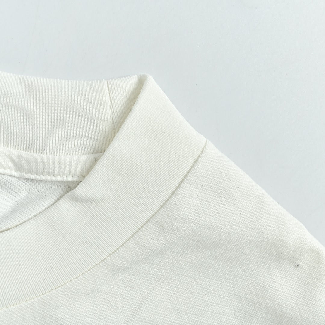 Louis Vuitton LV Star-Burst Mini Logo Embroidered Short-Sleeve T-Shirt White