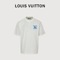 Louis Vuitton LV Ice-Blue Crystal 3D Monogram Short-Sleeve T-Shirt White