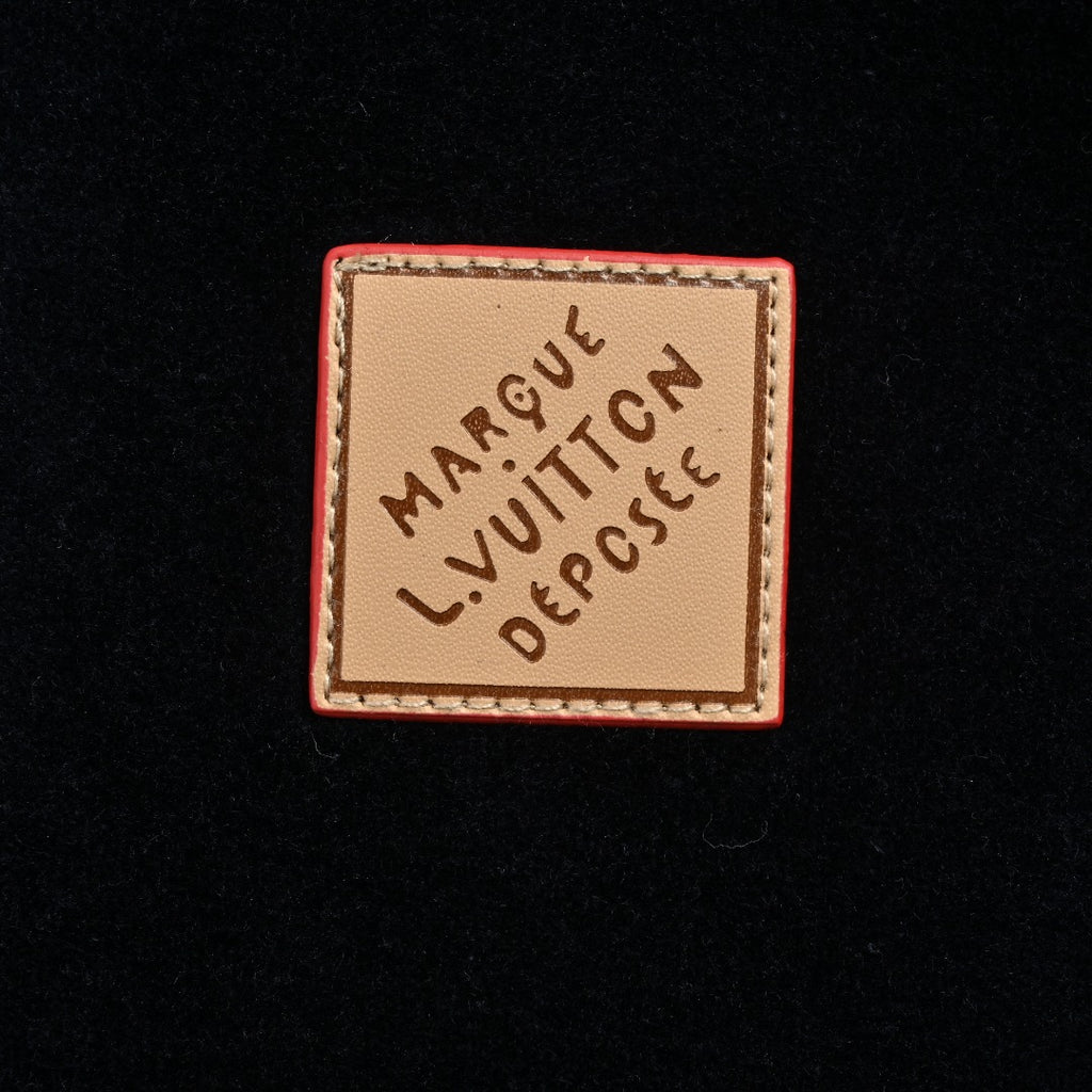 Louis Vuitton LV Leather Badge Velvet Track Jacket with Zip Pockets