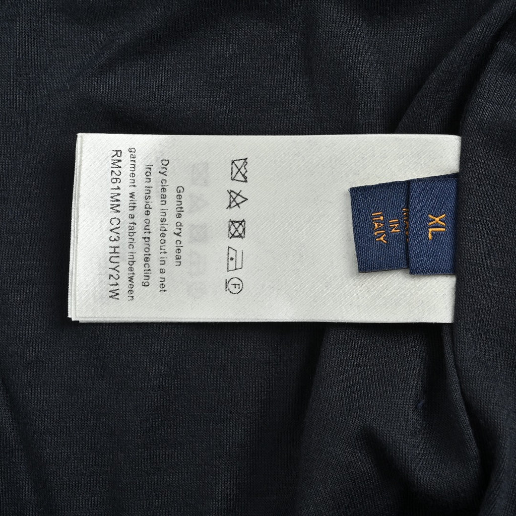 Louis Vuitton LV Leather Badge Velvet Track Jacket with Zip Pockets
