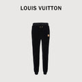 Louis Vuitton LV Leather Badge Velvet Track Pants