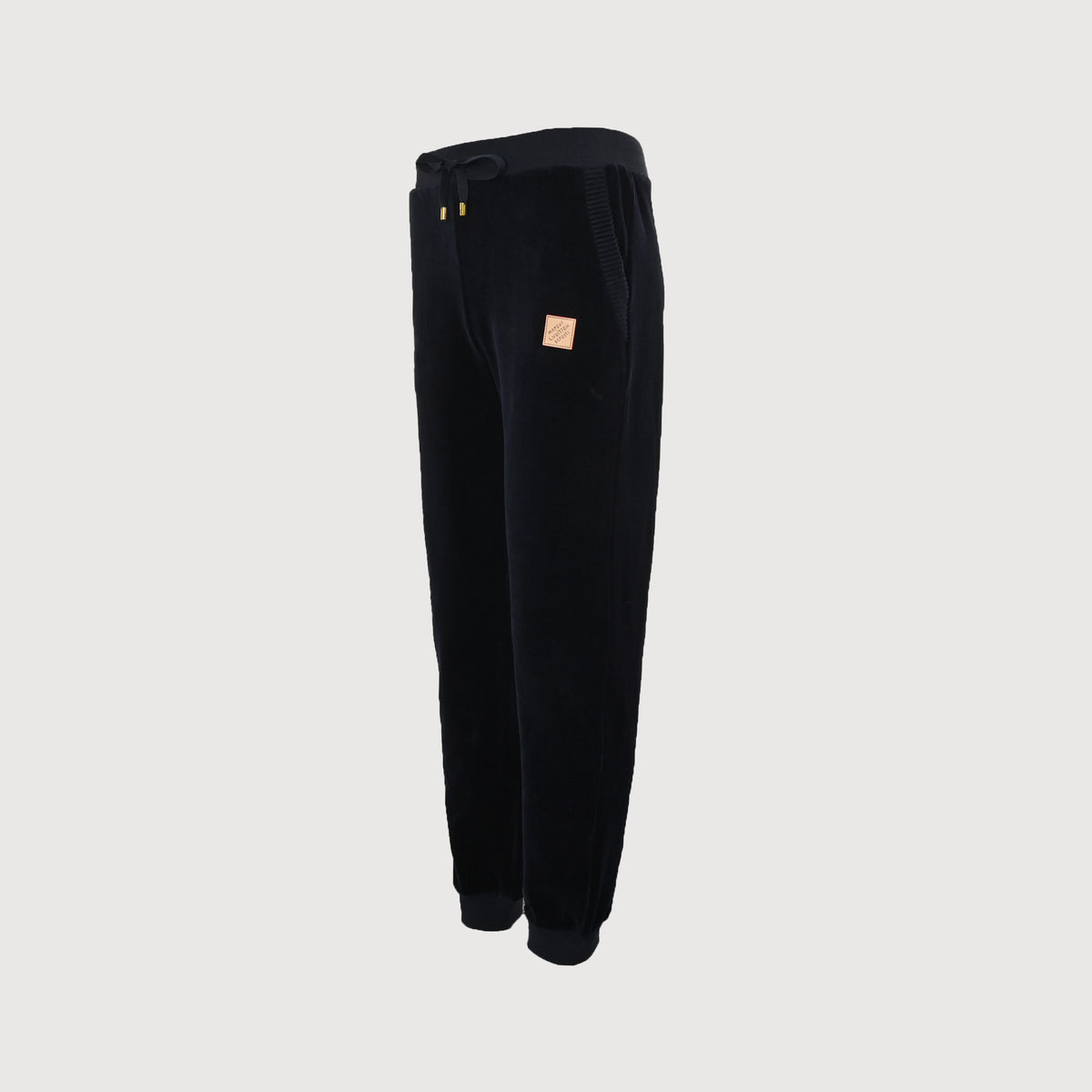 Louis Vuitton LV Leather Badge Velvet Track Pants