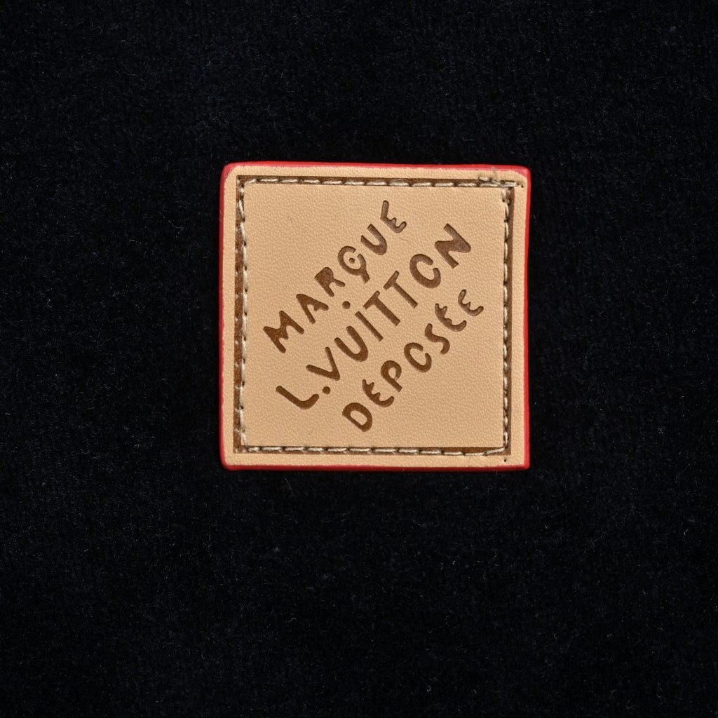 Louis Vuitton LV Leather Badge Velvet Track Pants