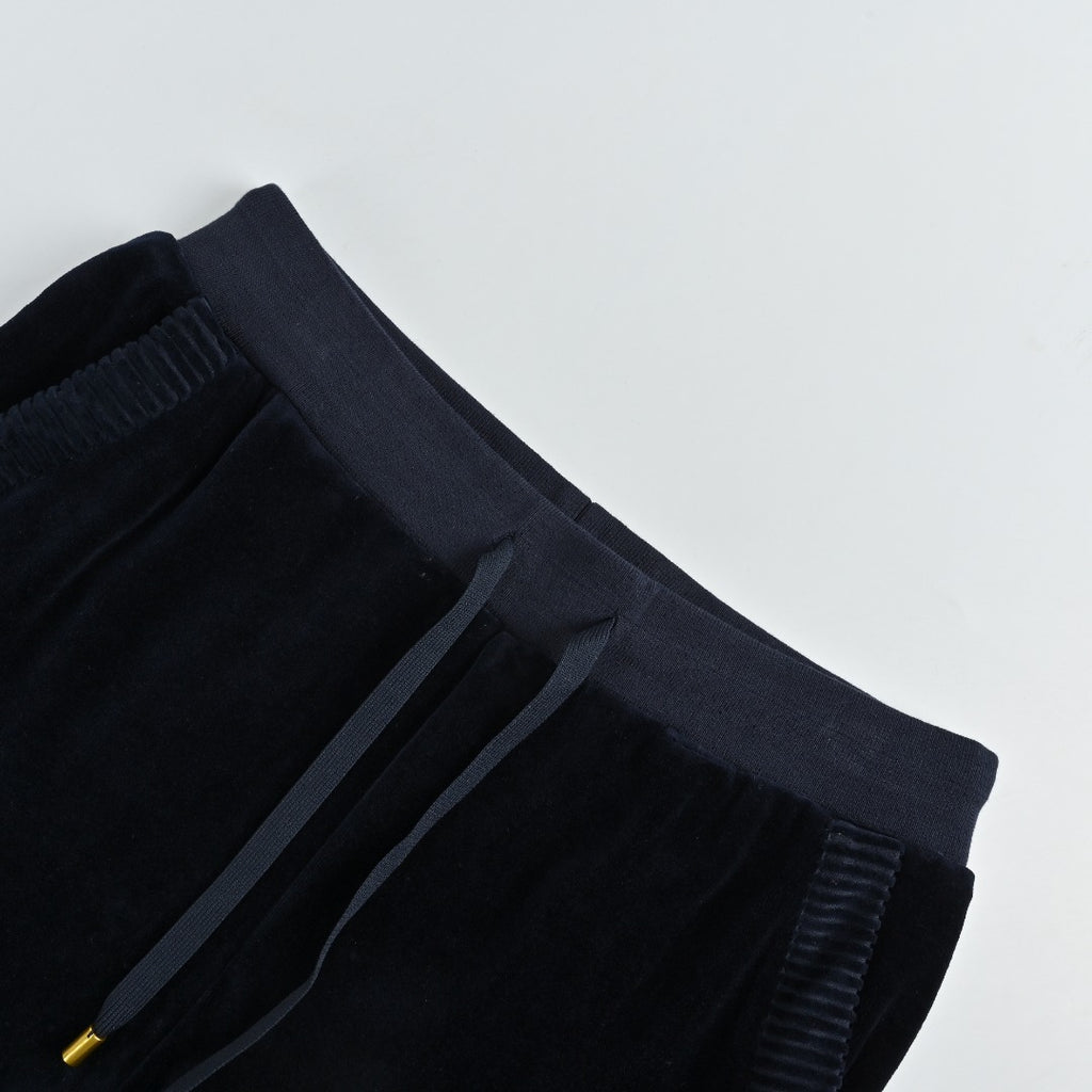 Louis Vuitton LV Leather Badge Velvet Track Pants