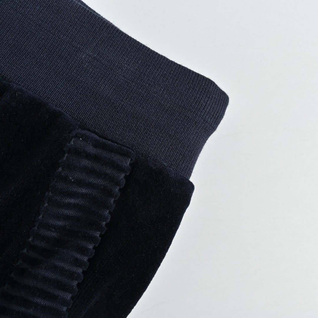 Louis Vuitton LV Leather Badge Velvet Track Pants