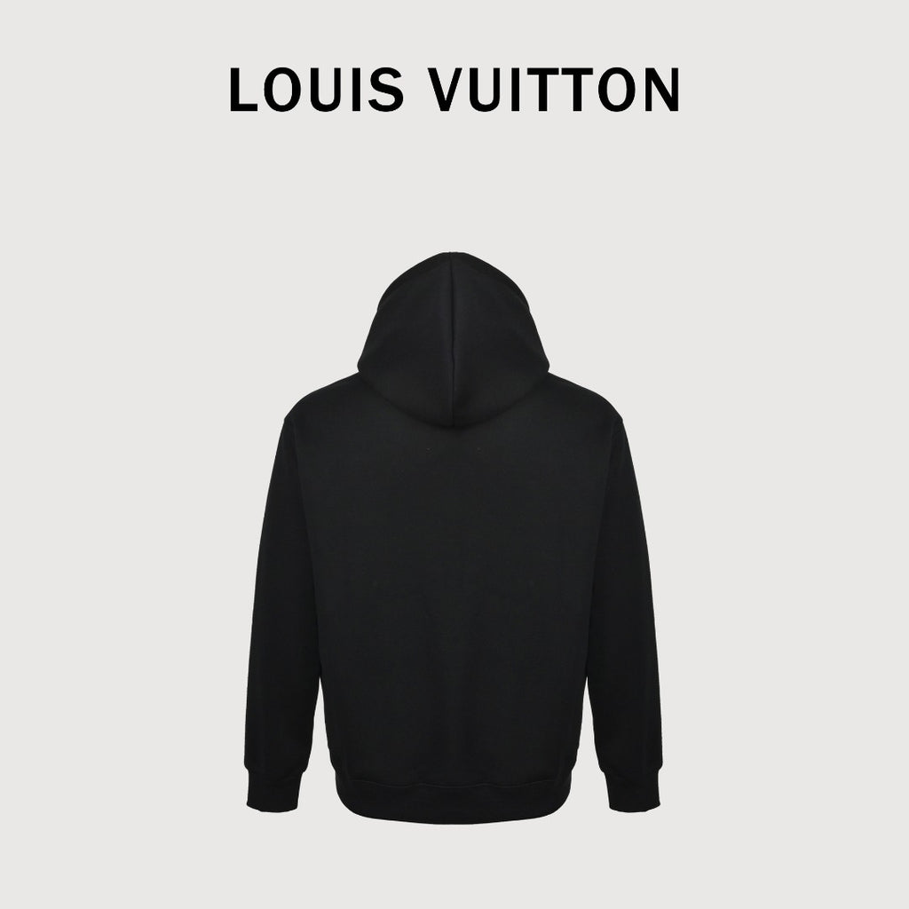 Louis Vuitton LV Beaded Script Embroidery Pullover Hoodie