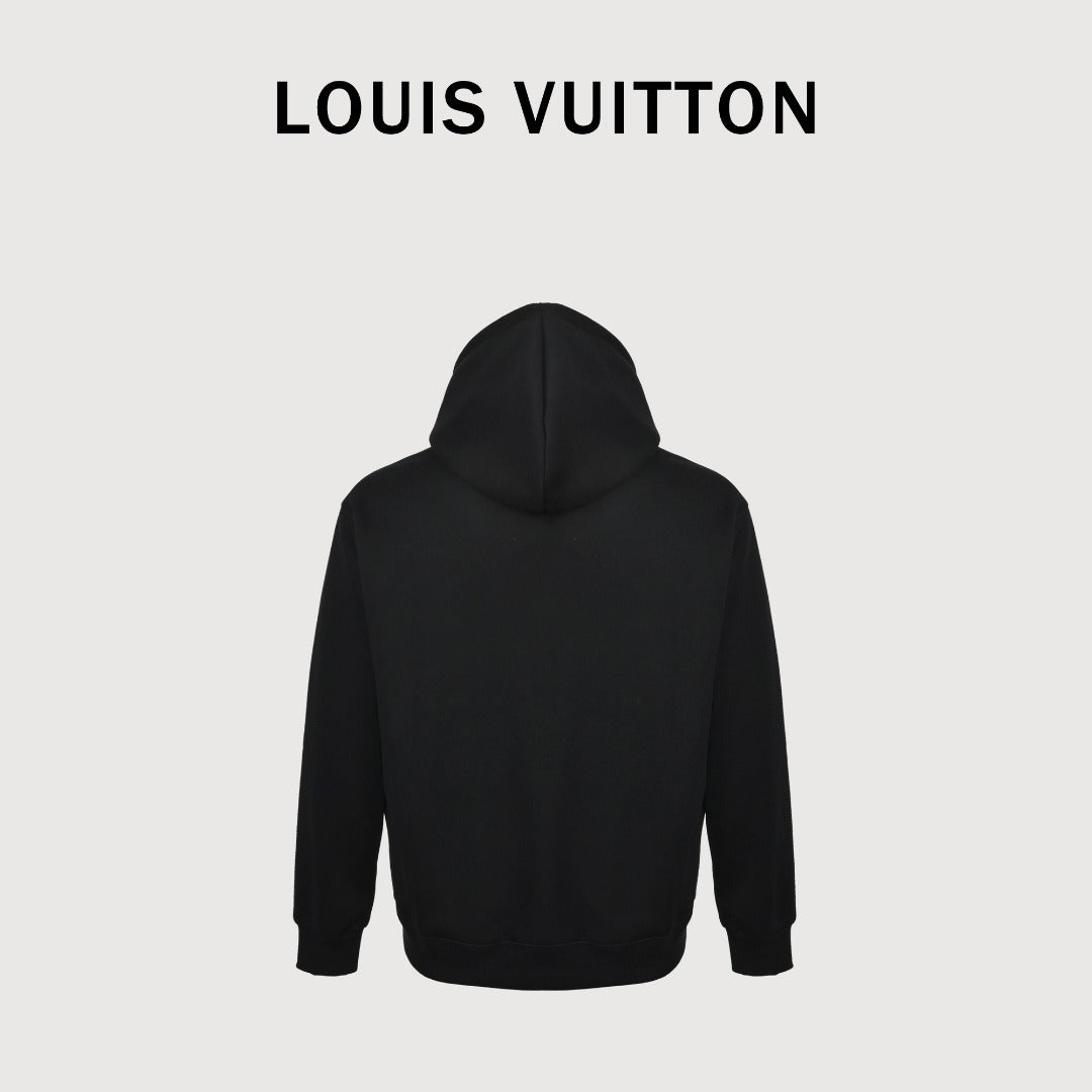 Louis Vuitton LV Beaded Script Embroidery Pullover Hoodie