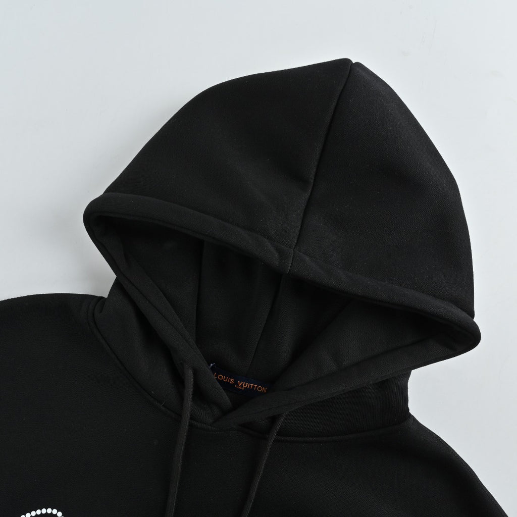 Louis Vuitton LV Beaded Script Embroidery Pullover Hoodie