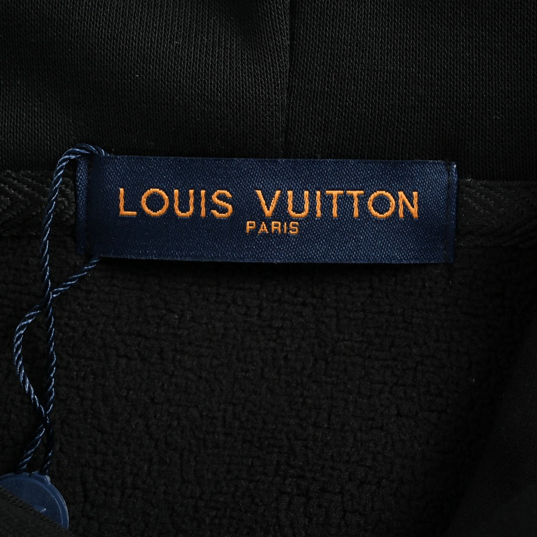Louis Vuitton LV Beaded Script Embroidery Pullover Hoodie