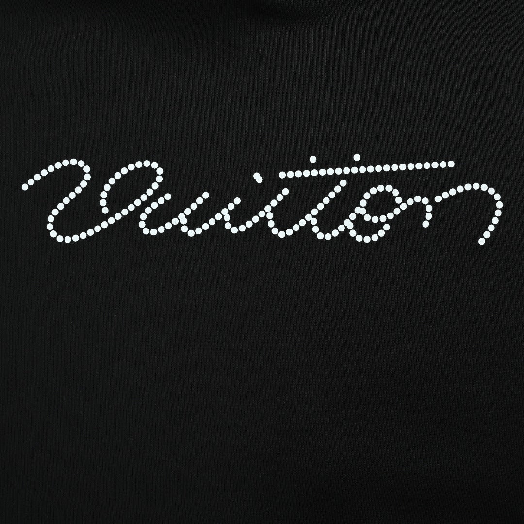 Louis Vuitton LV Beaded Script Embroidery Pullover Hoodie