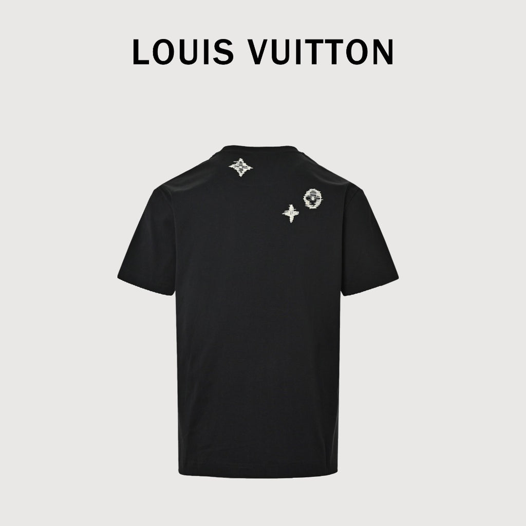 Louis Vuitton LV 26SS Ghost Monogram Print Short-Sleeve T-Shirt Black