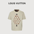 Louis Vuitton LV Maison Jacquard Lettering Knit Short-Sleeve T-Shirt
