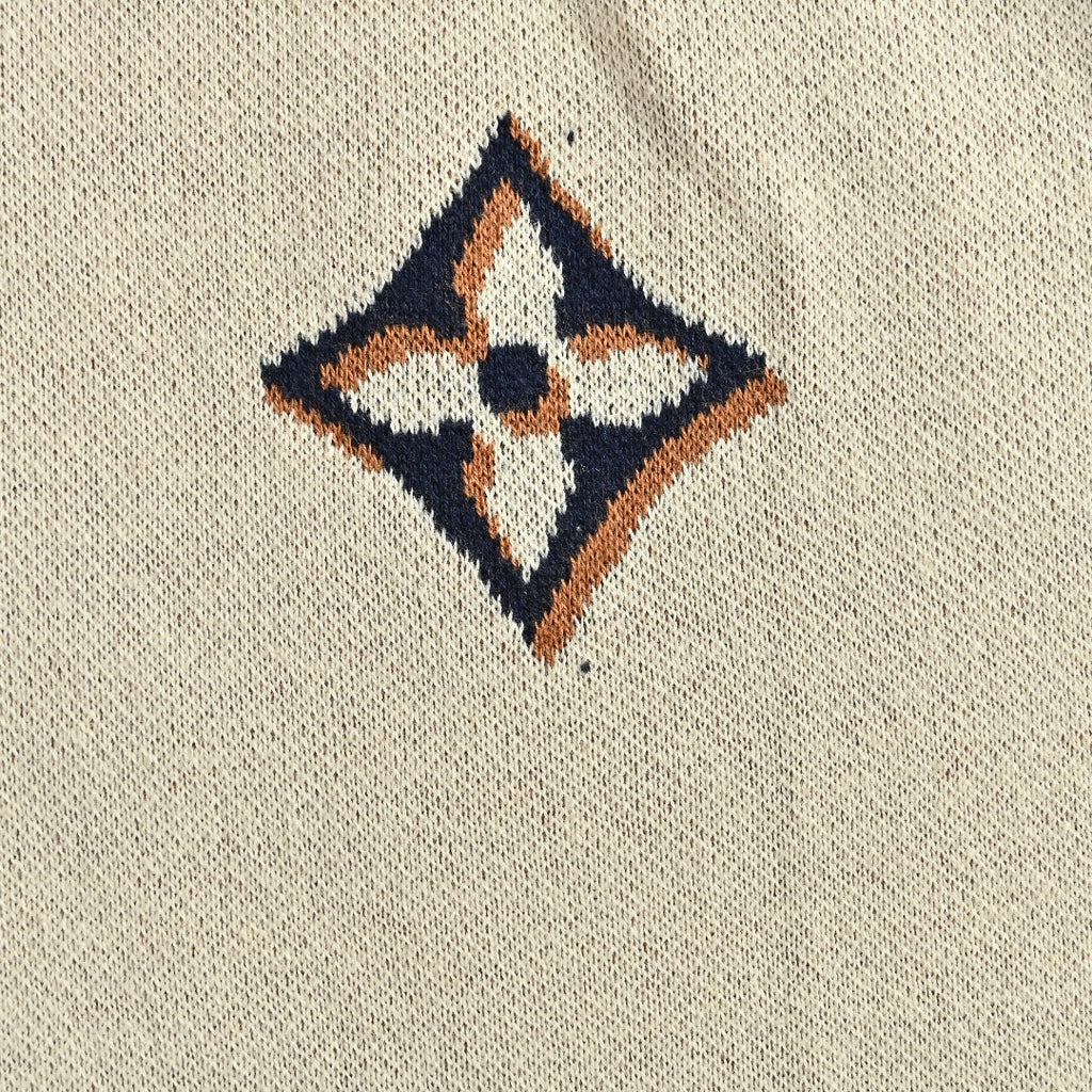 Louis Vuitton LV Maison Jacquard Lettering Knit Short-Sleeve T-Shirt