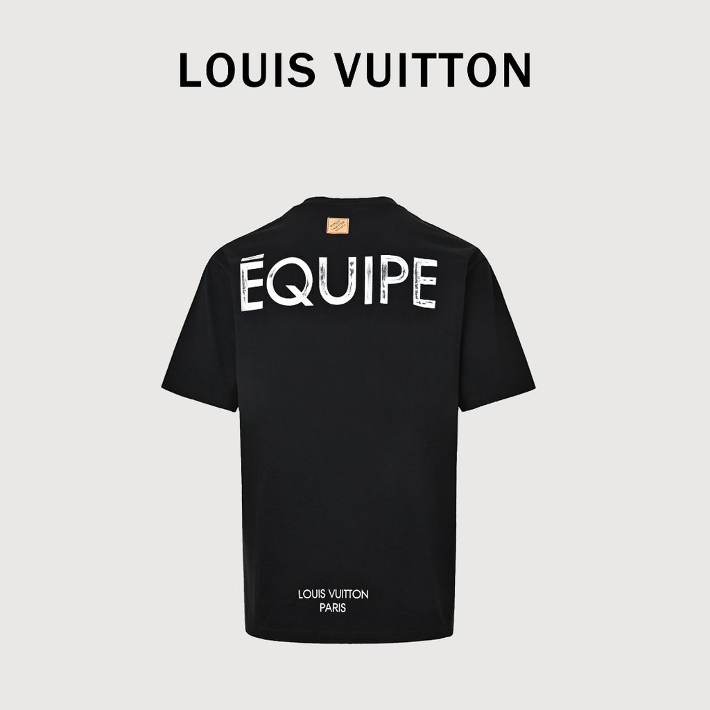 Louis Vuitton L.V.M. x Équipe Double Print Inkjet Short-Sleeve T-Shirt