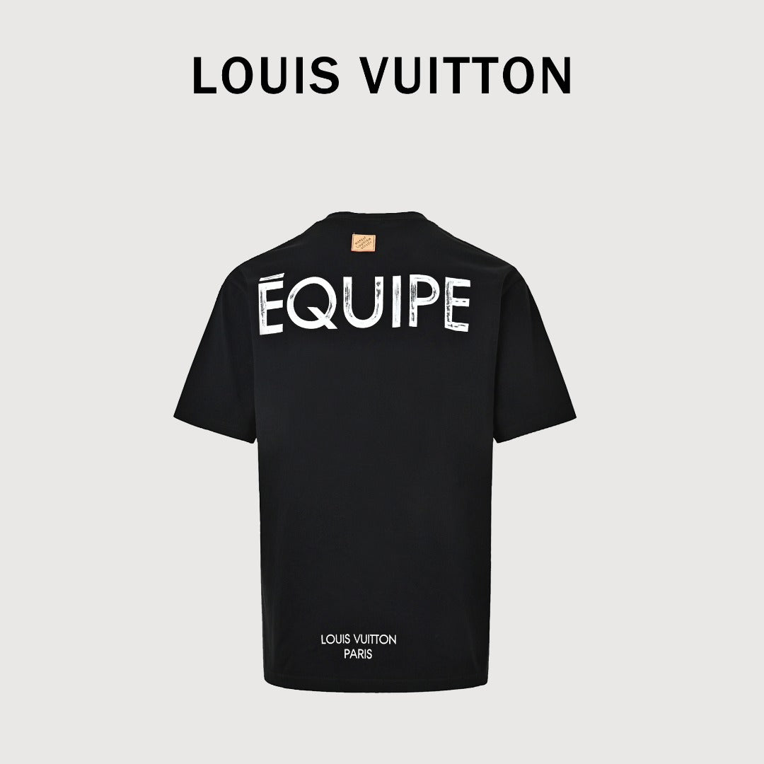 Louis Vuitton L.V.M. x Équipe Double Print Inkjet Short-Sleeve T-Shirt