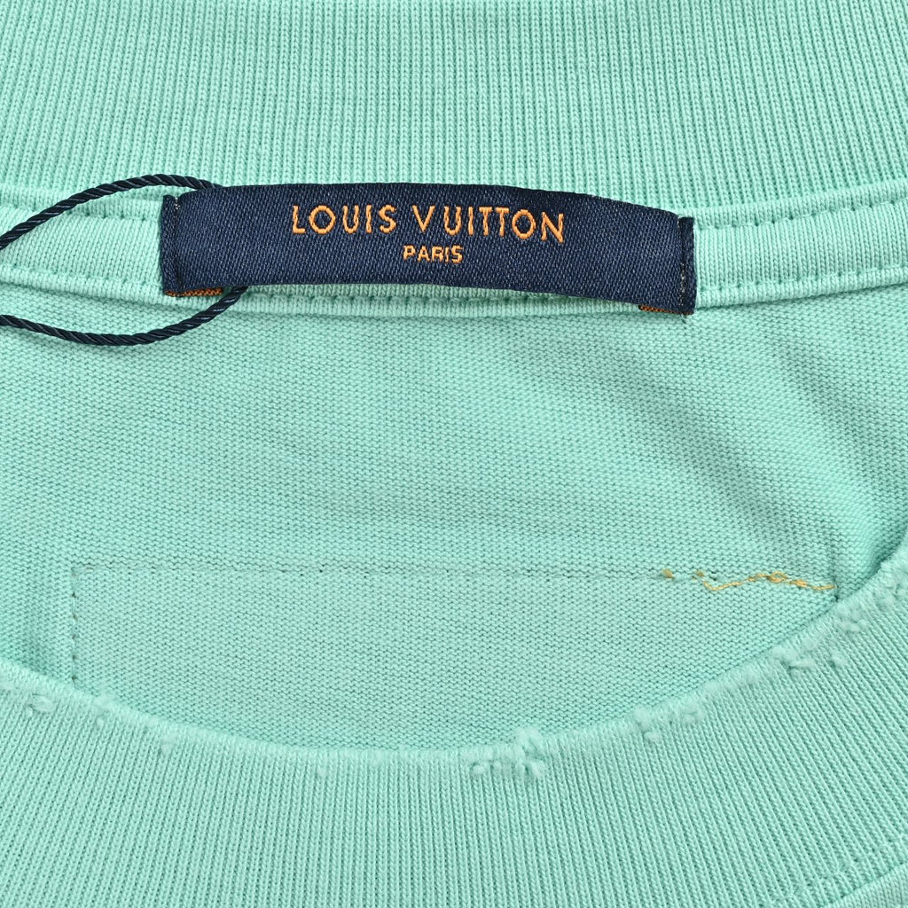 Louis Vuitton LV Multicolor Rainbow Embroidery Short-Sleeve T-Shirt