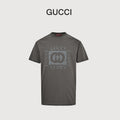 Gucci 26SS Distressed Block Logo Print Short-Sleeve T-Shirt