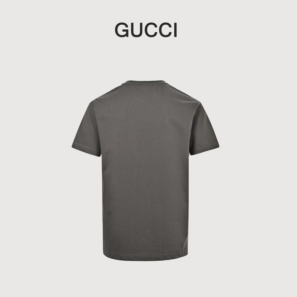 Gucci 26SS Distressed Block Logo Print Short-Sleeve T-Shirt