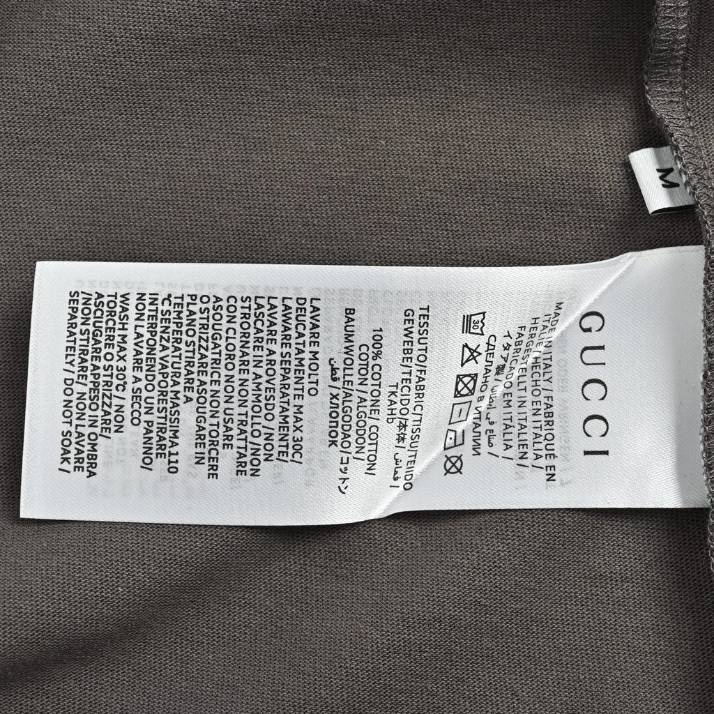 Gucci 26SS Distressed Block Logo Print Short-Sleeve T-Shirt