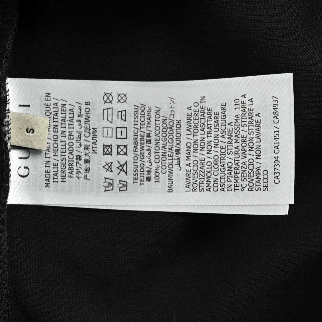 Gucci Cracked Grid GG Logo Print Short-Sleeve T-Shirt Black