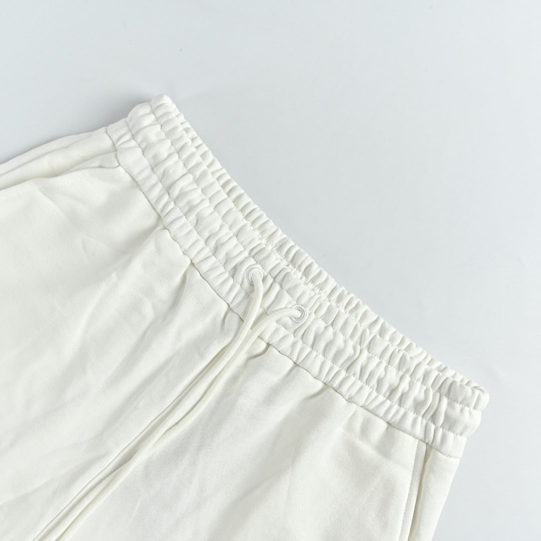 Gucci 26SS Hem Embroidered Logo Plate Drawstring Shorts White