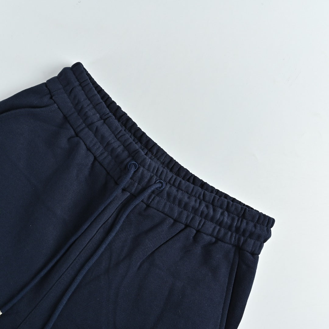 Gucci 26SS Hem Embroidered Logo Plate Drawstring Shorts Navy