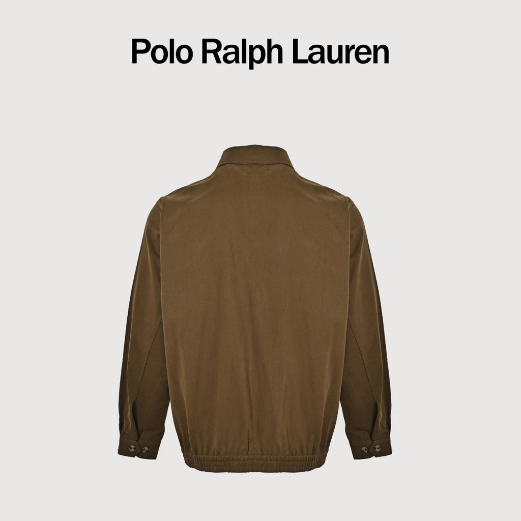 Ralph Lauren Vintage Polo Pony Full-Zip Harrington Jacket Olive Brown