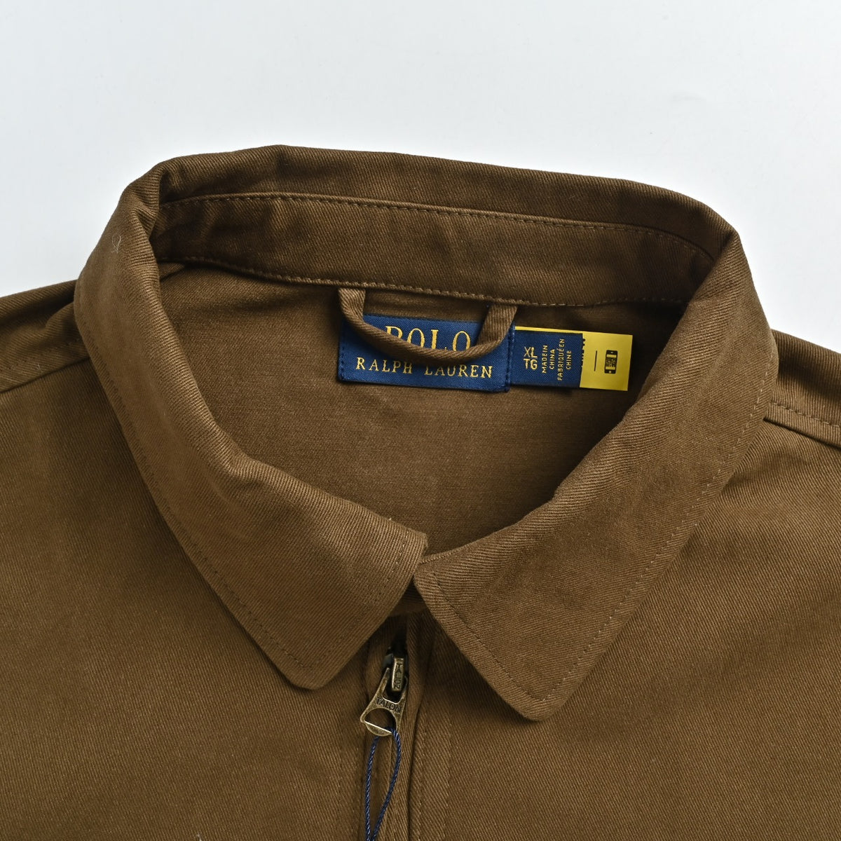 Ralph Lauren Vintage Polo Pony Full-Zip Harrington Jacket Olive Brown